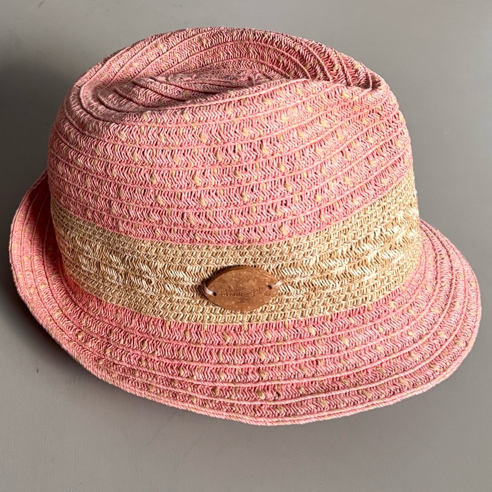 PANAMA JACK Vintage Woven Safari Straw Fedora Pinched Crown Unisex Beach Sun Hat - Picture 8 of 8